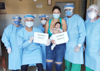 Bebê recém-nascido vence Covid e recebe alta hospitalar em cidade do Sul do Piauí